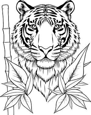Striped Sentinel - Printable coloring page