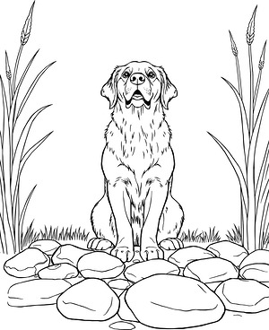 Loyal Companion - Printable coloring page
