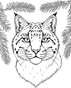 Spotted Cat Eyes - Printable coloring page