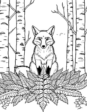 Woodland Sentinel - Printable coloring page