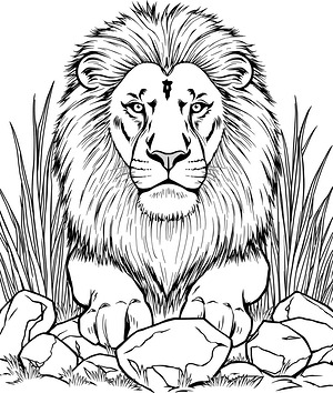 Savanna Monarch - Printable coloring page