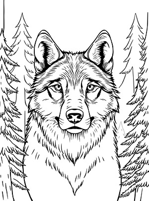 Watchful Eyes at Dusk - Printable coloring page