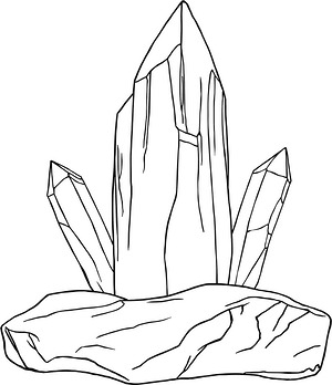 Black Tourmaline Piece - Printable coloring page