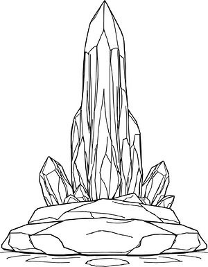 Aquamarine Spire - Printable coloring page