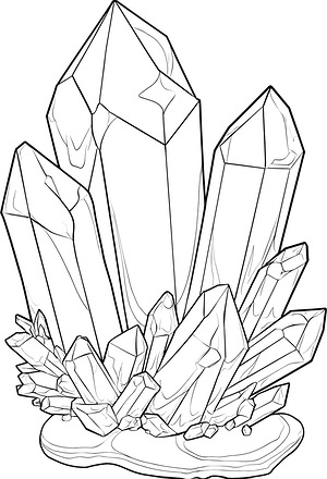 Sapphire with Quartz Sides - Printable coloring page