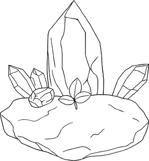 Chunky Carnelian Crystal - Printable coloring page