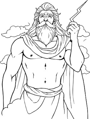 Thunderbolt in Hand - Printable coloring page