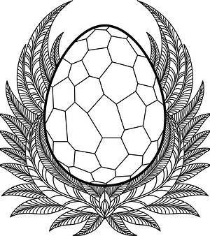 Dragon Egg Among Scales - Printable coloring page