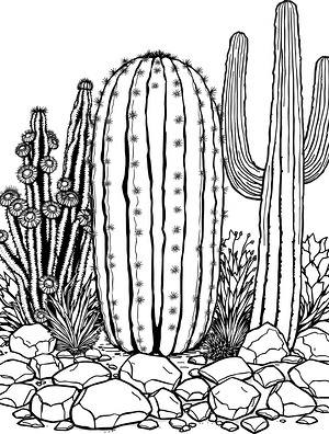Desert Monumentals - Printable coloring page