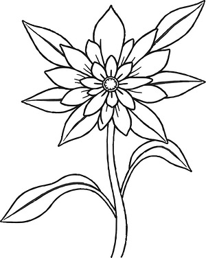 Symmetric Flower Petals - Printable coloring page