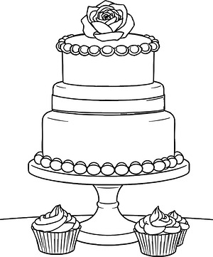 Sweetest Birthday Cake - Printable coloring page