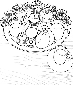 Treat Assortment - Printable coloring page
