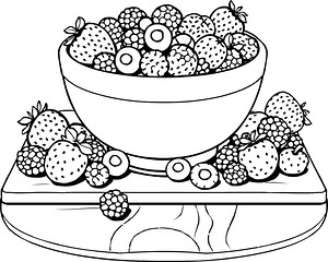 Berry Harvest Abundance - Printable coloring page