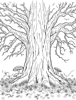 Forest Sentinels - Printable coloring page