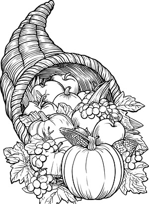Fruits of the Season - Printable coloring page
