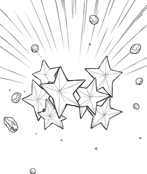 Stars in Void - Printable coloring page