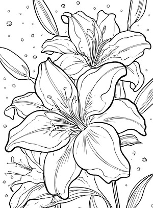 Central Star Pair - Printable coloring page